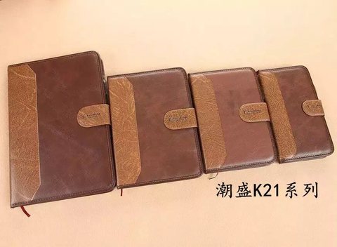 ↑潮盛25K21皮本-带扣笔