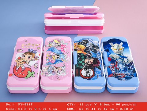 FY-9817文具盒-塑料/带套尺