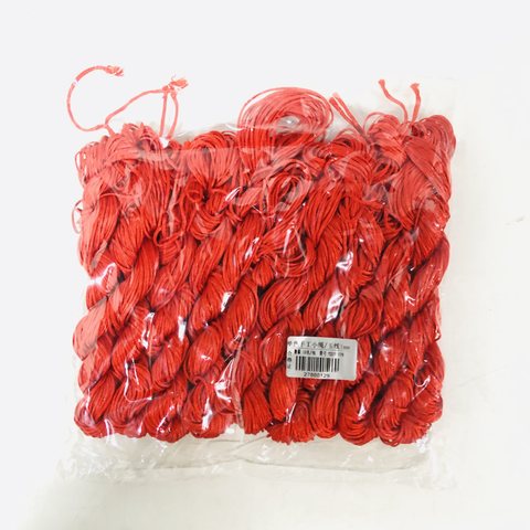 YX27-129单色手工小绳-玉线1mm/10扎/红色/27-216