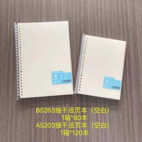 枫树壹族B5263抽杆活页本-空白/80页/侧翻