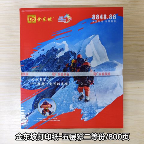 金东坡打印纸-五层彩二等份/800页/80列