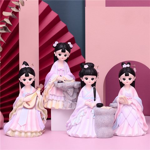 1003-13坐姿步步生花摆件